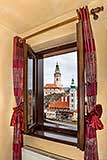 Hotel Arcadie, der Ausblick aus dem Fenster