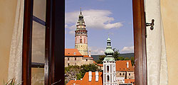 Hotel Arcadie, der Ausblick aus dem Fenster