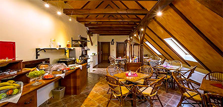 Hotel Arcadie Český Krumlov, snídaně